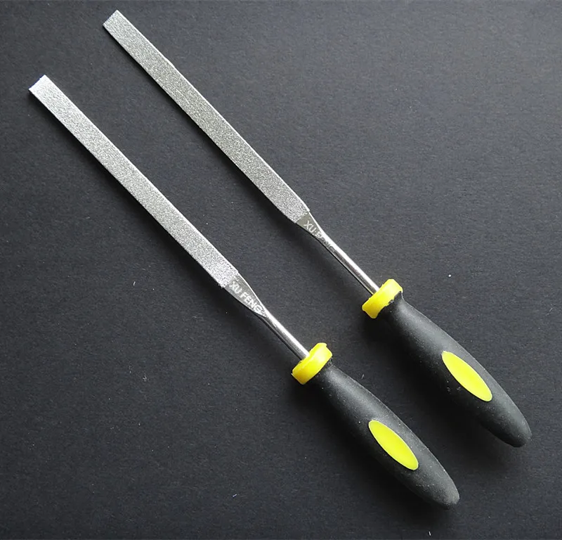 5pcs 140*3mm Flat Diamond Emery File Coarse Sand Rough Finishing