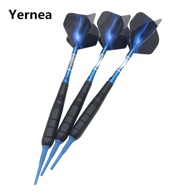 Yernea High-quality 3Pcs/set Soft Tip Darts 19g Profession Electronic Darts Indoor Sports Games Aluminium Alloy Shafts Flights