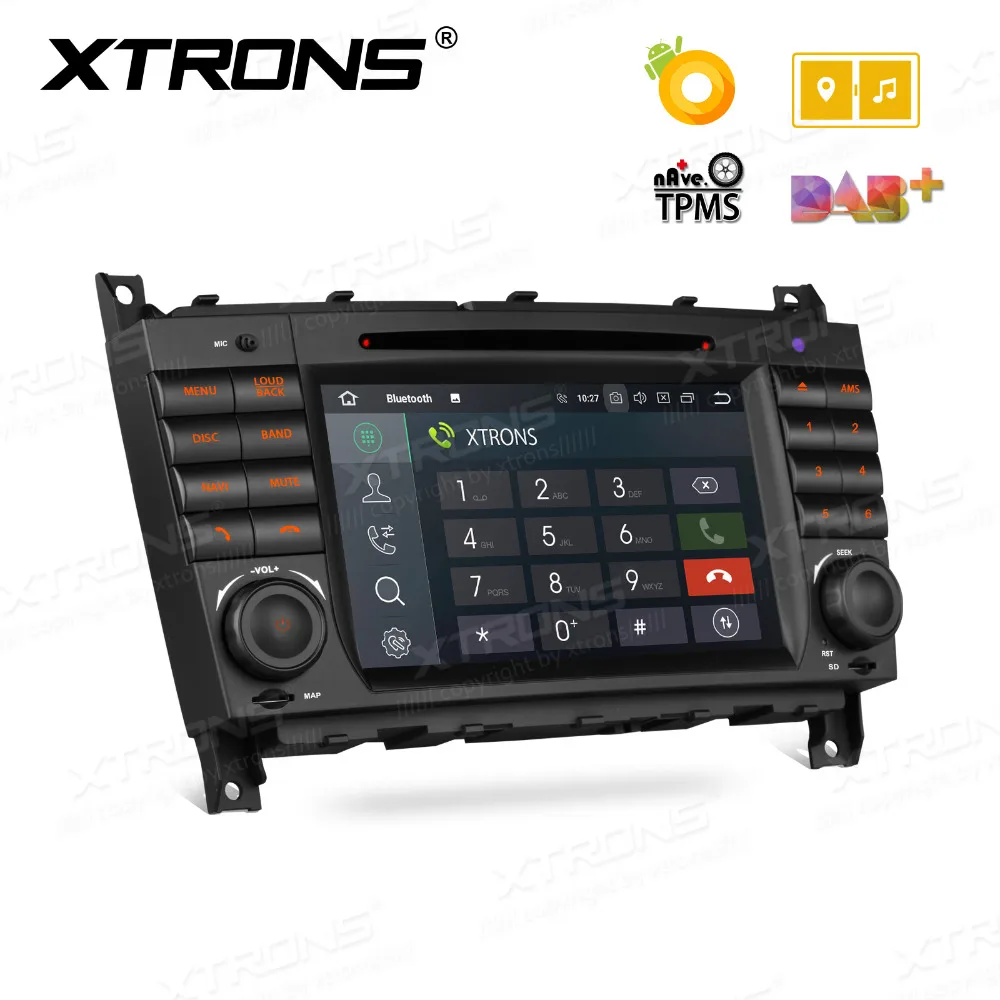 Clearance XTRONS 7" Android 8.0 Radio GPS Car DVD Player for Mercedes Benz W209 W203 C270 C280 C300 C320 C350 32 AMG W463 G350 G500 G55 1