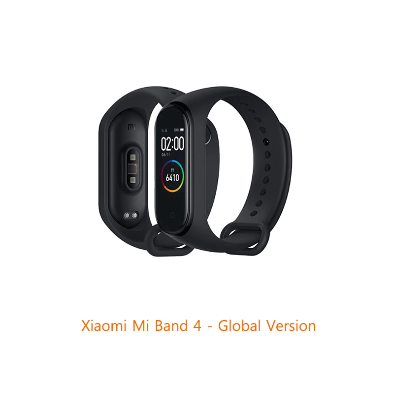 Global Version Глобальная версия Xiaomi mi Band 4 Smart mi band цветной экран Браслет Пульс фитнес музыка Bluetooth 5,0 50 м водонепроницаемый - Цвет: Global Version