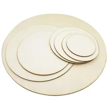 10-80 мм круглый диск необработанный деревянный круг деревянные детали деревянные вырезы украшения для рукоделия принадлежности лазерная гравировка резьба