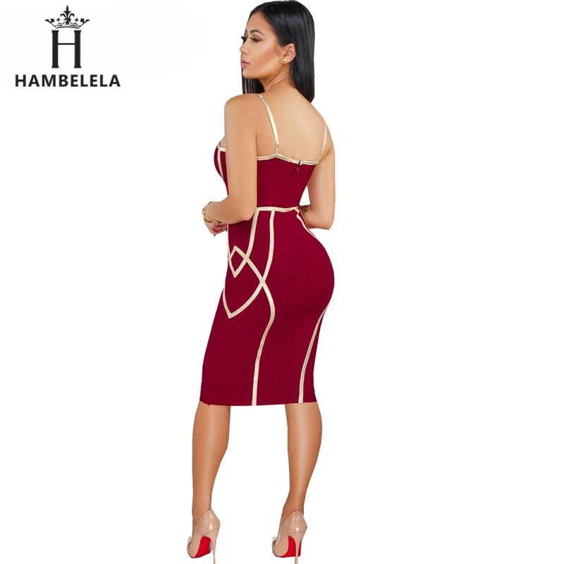 HAMBELELA 2019 New Women's Summer Fitness Party Dresses Green Black Red Stripe Strapless Sheath Sexy Club Vestidos Bandage Dress (5)