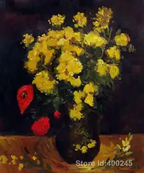 Знаменитая художественная роспись для гостиной ваза с Viscaria (Цветы Мака) Винсент Ван Гог высокое качество ручной росписью