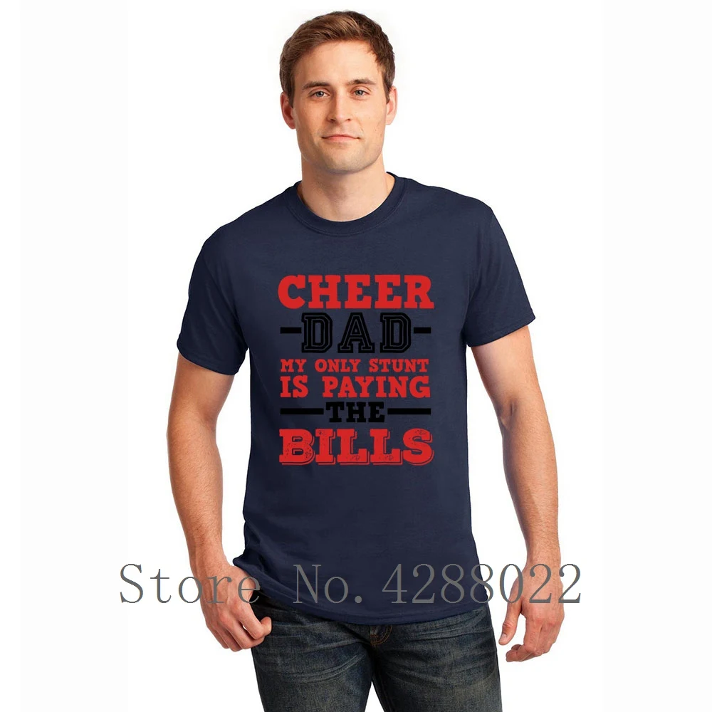 Cheer Dad Funny My Only Stunt Is Paying Bills футболка с круглым воротником и надписями забавная