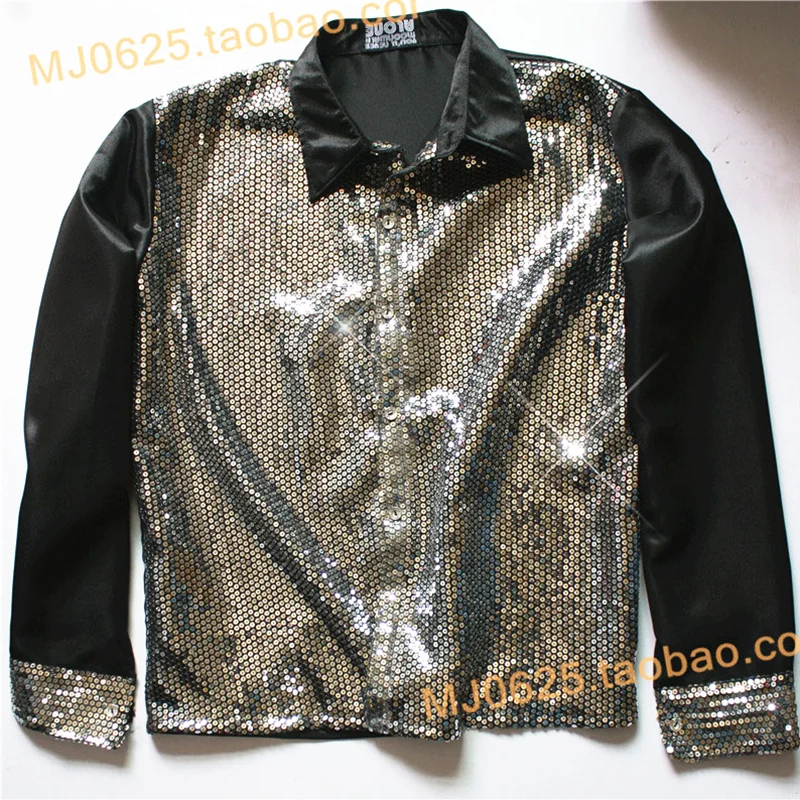 Редкий Классический шоу Косплей МД Майкл Джексон Билли Жан блесток черная рубашка в 1980-х для коллекции