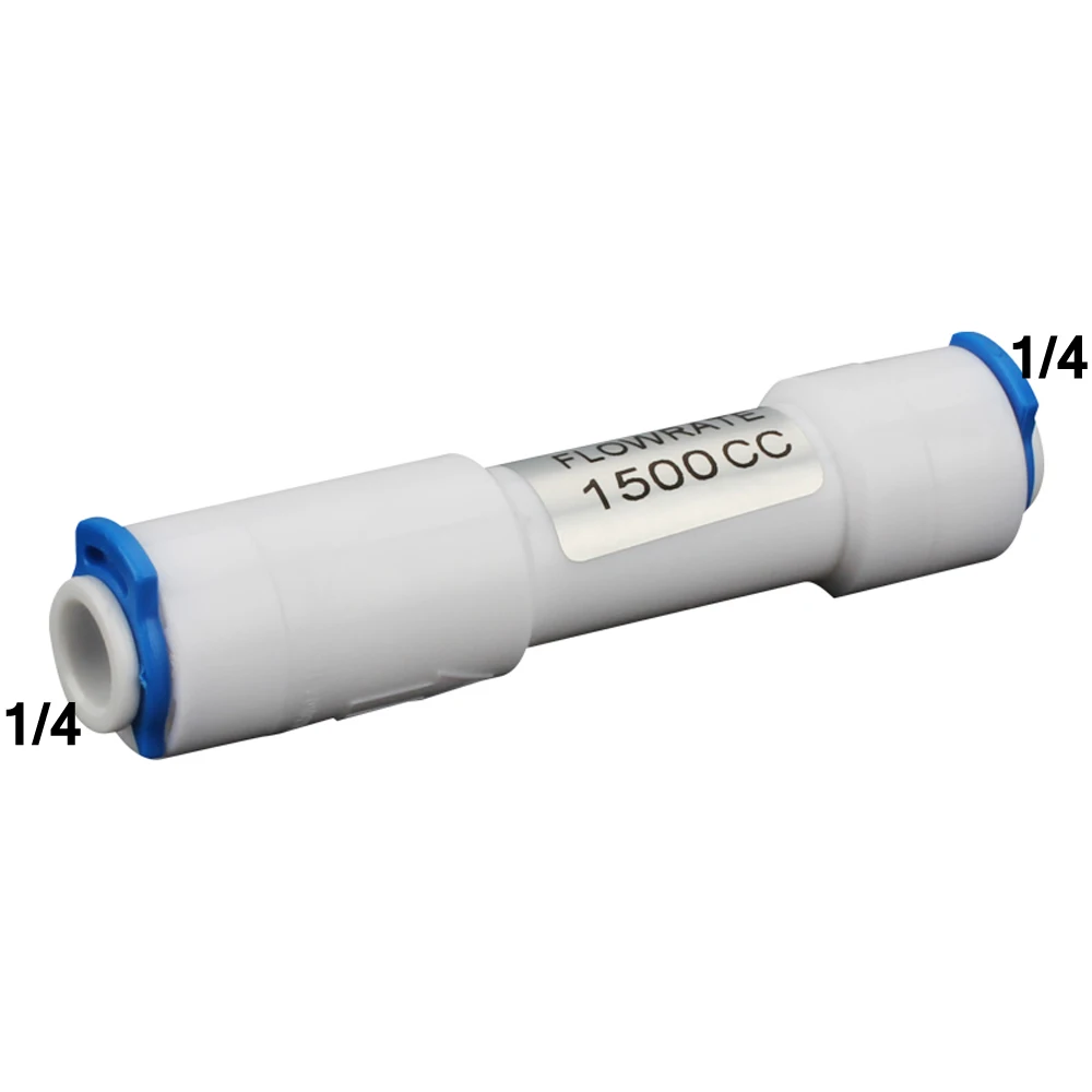 LYMeiTool мини белый POM быстрые воды 1/4 дюйма Quick Connect дросселем 1500CC для RO обратного