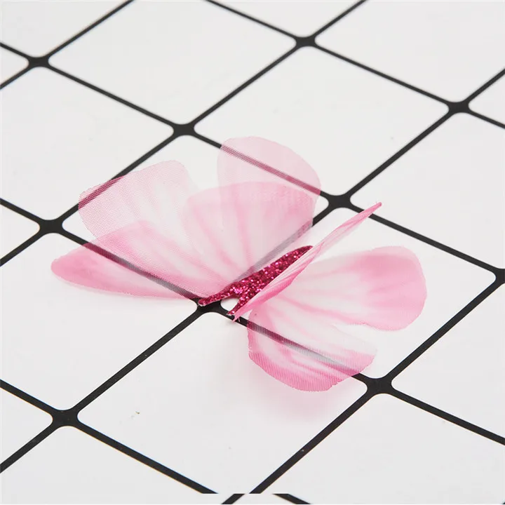 8 Double-Layer Tulle Colorful Butterfly For Diy Apparel Decoration Lace Sewing Fabric  Clothing Accessories Diy Craft Supplies 30