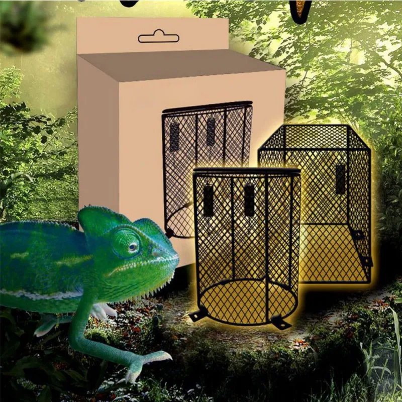 

Pet Reptiles Products Reptile Hot Net Cage Protection Lampshade Shell Heating Lamp Round Anti-Scalding Lampshade Habitat Decor