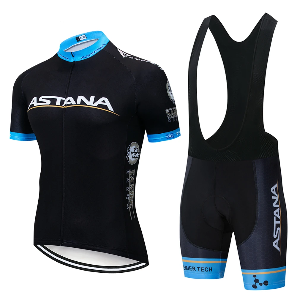 Новинка черная Команда Астана pro велосипедная майка 9D гелевая Подушка велосипедные шорты Мужская одежда для велоспорта Одежда для велоспорта