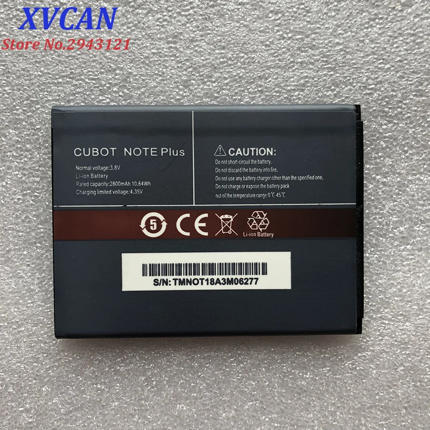 CUBOT NOTE Plus батарея 2800 мАч 100% новая запасная для сотового телефона в