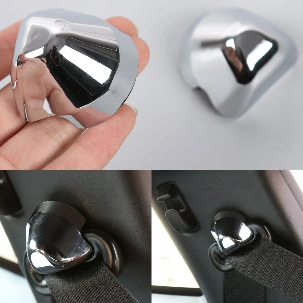 2PCS 3 Colors Car ABS Safety Seat Belt Buckle Cover Trim Caps Fit For