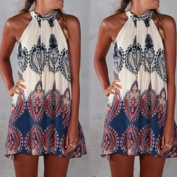 

Sexy Women Summer Boho Maxi Party Dress Beach Dress Sundress Mini Dress