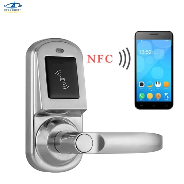 

HFSECURITY English APP NFC Door Lock Android Smart Phone Security Rfid Digital NFC Door Locks