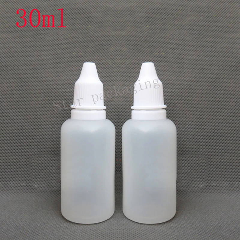 

100pcs/lot 30ml Useful Empty Plastic Squeezable Dropper Bottles Eye Liquid Dropper Sample Eyes Drop Bottle