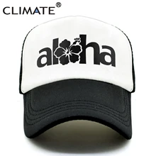 Климат для женщин и мужчин Aloha Кепка Приморский Aloha цветок Кепка пляж Хип Хоп Бейсбол Дальнобойщик сетки крутая Кепка s шляпа для мужчин и женщин