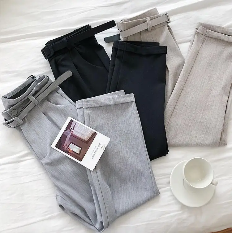 Kaufen 2019 frühling Frauen Büro Dame Formale Hose Koreanische Mode Büro Arbeiten Hosen pantalon femme