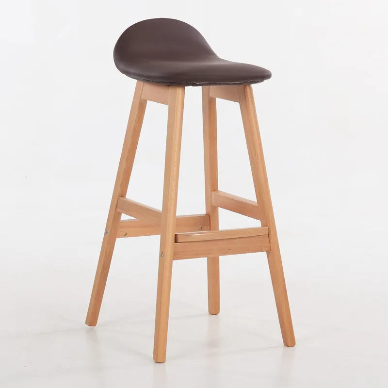 Vintage Wood Bar Stool Dining Chair Counter Height Kitchen Breakfast Barstool Furniture Modern With Wooden Legs Vintage Wood Bar Stool Dining Chair Counter Height Kitchen Breakfast Barstool Furniture Modern With Wooden Legs
