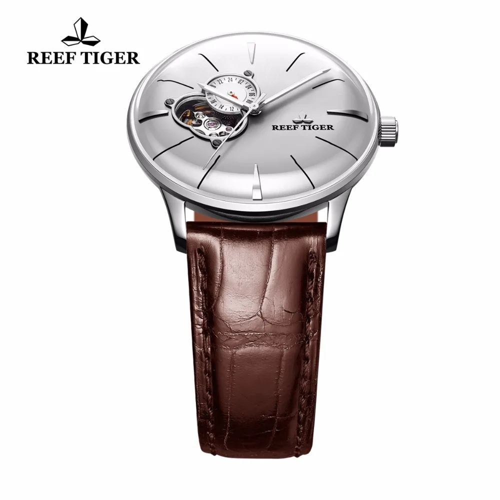 Новый Риф Тигр/RT платье часы для Для мужчин выпуклая линза Стекло Tourbillon