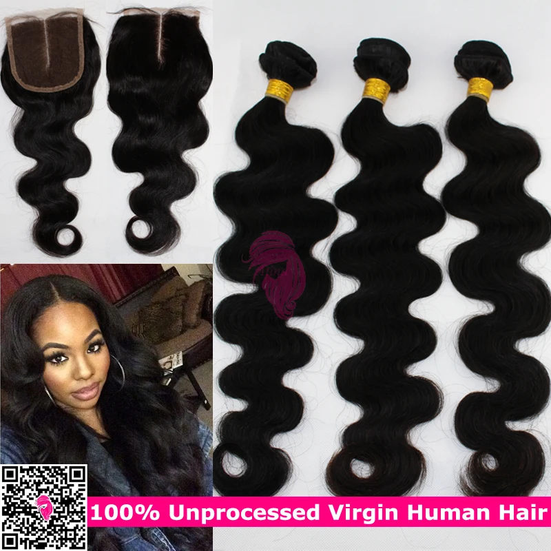 Russian Body Wave Hair With Closure 100 Unprocessed Virgin
