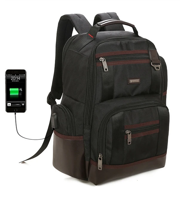 OE, Премиум класс, для путешествий, ноутбука, бизнес рюкзак с usb зарядным портом, водонепроницаемый, большая емкость для мужчин,, Mochila