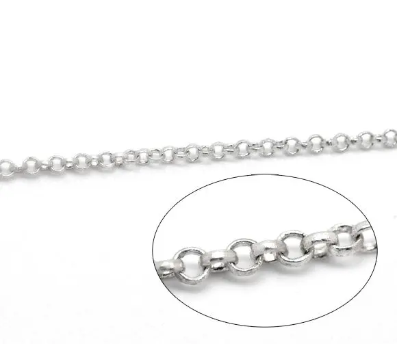 

Free shipping!!!!100M/lot Silver Plated Links-Opened Cable Chains 2.5mm