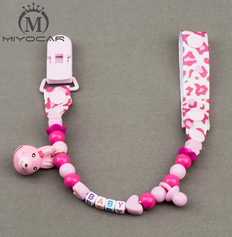 MIYOCAR Personalised Any name Hand made funny pink small rabbit beads