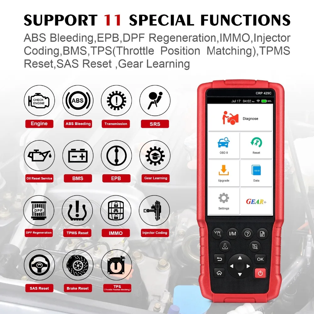 LAUNCH X431 CRP429C CRP 429 автоматический диагностический инструмент для