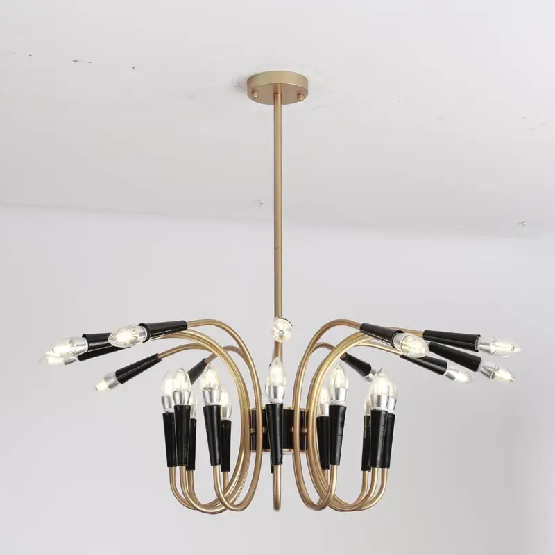 

Design Lamp Modern Chandeliers Lustre Living Room Kitchen Foyer Light Fixtures Decor Home Lighting Gold Metal E14 110-220V