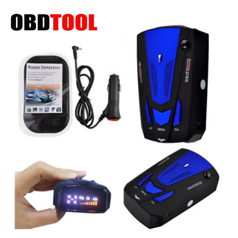 2018Car Radar Detector 16 Band Voice Alert V7 Anti Speed Radar Signal Detection LED Display 360 Degrees Car Speed Testing System