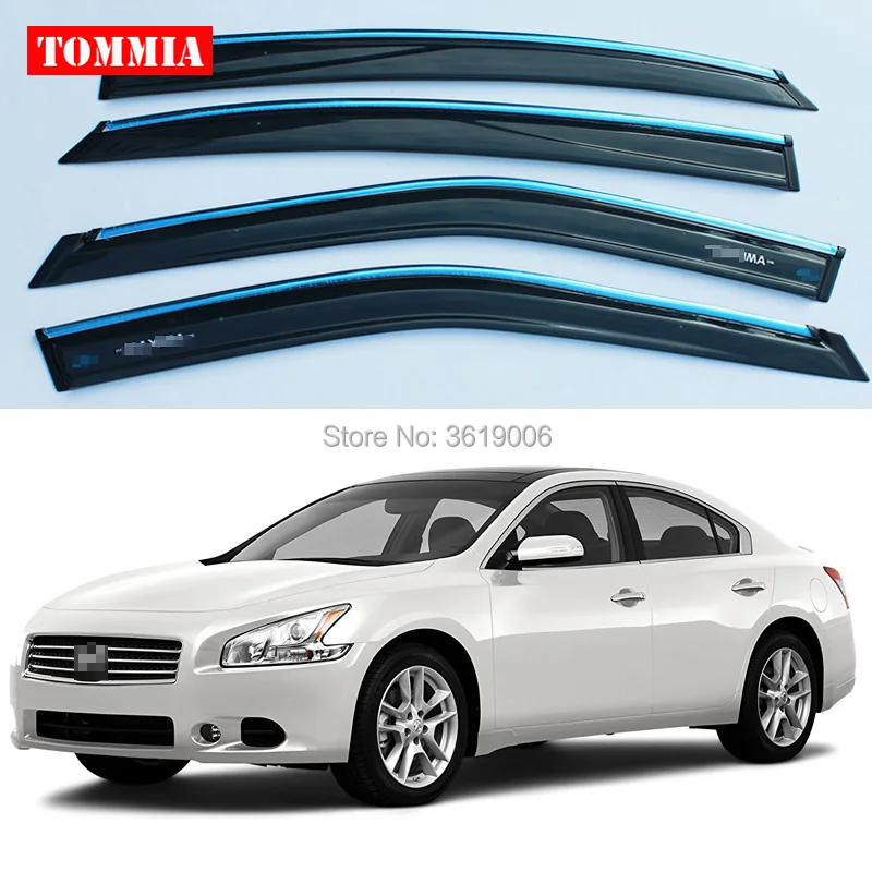 tommia Brand New For Nissan Maxima Window Visor Shade Vent Wind Rain