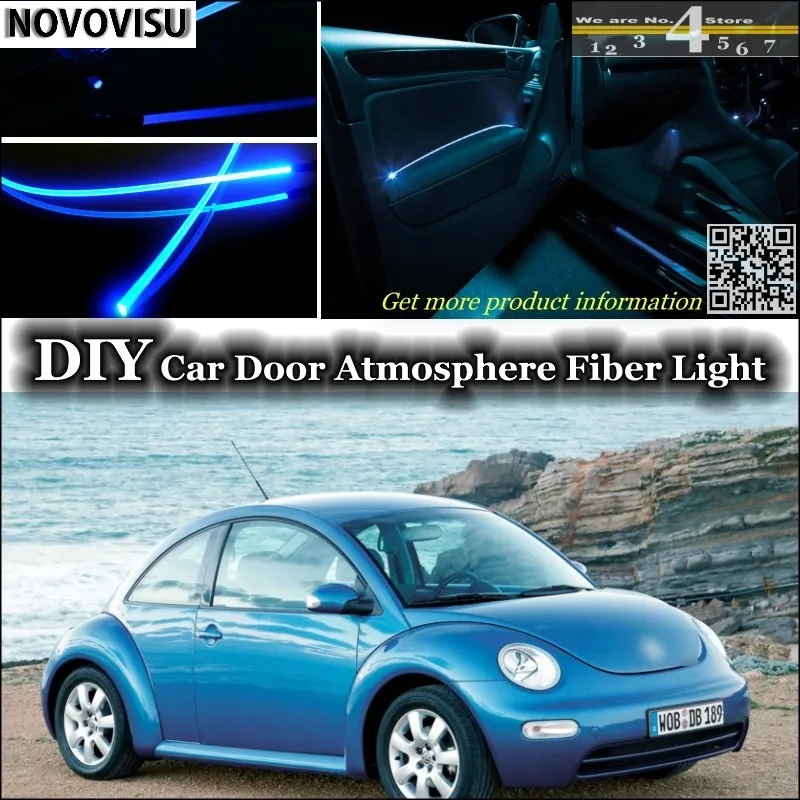 

NOVOVISU For Volkswagen VW New Beetle Bjalla interior Ambient Light Atmosphere Fiber Optic Band Light Door Panel illumination