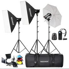 Neewer 540W(180W x 3) Фотостудия вспышка стробоскоп светильник ing комплект для портретной фотографии, студии и видеосъемки(T-180B