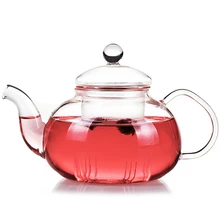 Термостойкого стекла чай с цветами чайник с фильтром прозрачное стекло Кук чайник кунг-фу чай с Западная фрукты чайник