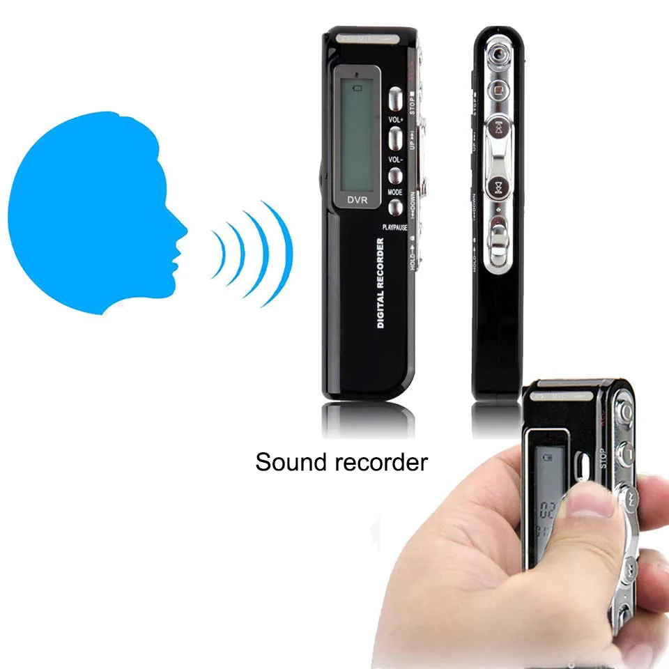 2*AAA Batteries Professional Digital Voice Recorder Pen 8GB Telephone Dictaphone Microphone MP3 Player Mini Sound Audio recorder |
