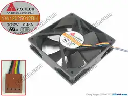 Emacro Y.S TECH YW12025012BH сервер квадратный вентилятор охлаждения DC 12 В в 0.46A мм 120x120x25 мм 4-проводной