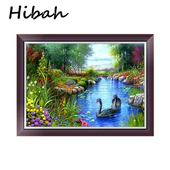 

New Hot Round Resin Drill 5d DIY Diamond Painting Creek Landscape Diamond Cross Embroidery Diamond Embroidery Mosaic