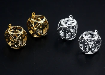 

100pcs/lot mixed color square 14mm pendant with Rhinestone new (you can choose color )