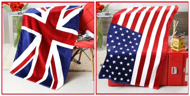 100% coton Union Jack serviette de bain UK / américain / Canada ... 100% coton Union Jack serviette de bain UK / américain / Canada ...