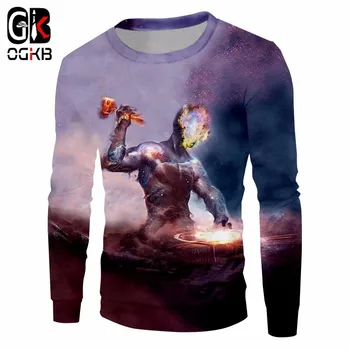 

OGKB Spring Fall Casual Sweats Women/men Fashion Print Nebula Star 3D Cool Sweatshirt Hoodies Man Long Sleeve Crewneck Pullovers