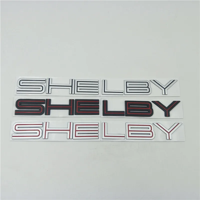 

For Ford Mustang Cobra GT500 Shelby Letters Front Hood Rear Trunk Decklid Sticker Badge Emblem Metal Logo