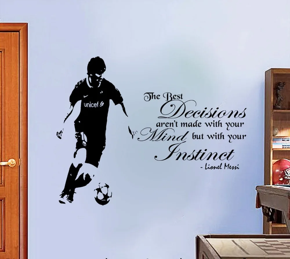 Lionel messi цитата наклейка Декор футбольный игрок DIY подарок лучшие решения | Дом и
