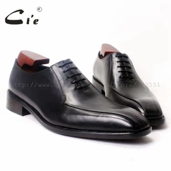 

cie Square Toe with Markline Black 100%Genuine Calf Leather Breathable Outsole Bespoke Leather Shoe Custom Leather Men ShoeOX368