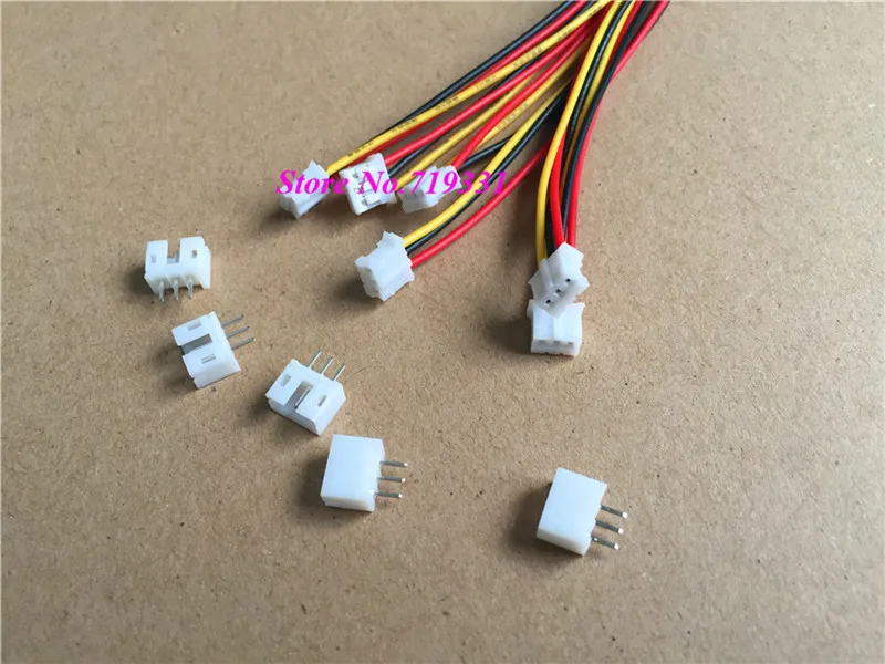 

100 SETS Mini Micro PH 2.0 3-Pin JST Connector with Wires Cables