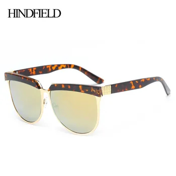 

HINDFIELD Fashion Summer Style Oversized Sunglasses Women Luxury Brand Gold Big Size Eyewear Oculos De Sol Feminino