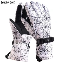 Бини шапки-бини шапки Для мужчин Для женщин теплую зиму Водонепроницаемый перчатки для катания на лыжах, сноуборда снегоход мотоциклетные уличные зимние перчатки h45