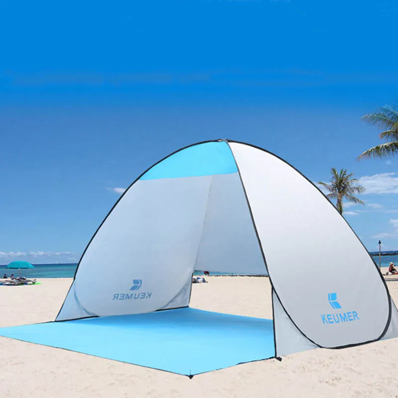 Garten Oder Im Gras Strand Sunray Zelt Strandzelt Automatische Pop Up Wurfzelte Uv 50 Sonnenschutz Baby Zelt Sommerurlaub Und Schwimmbad Sport Freizeit Camping Outdoor