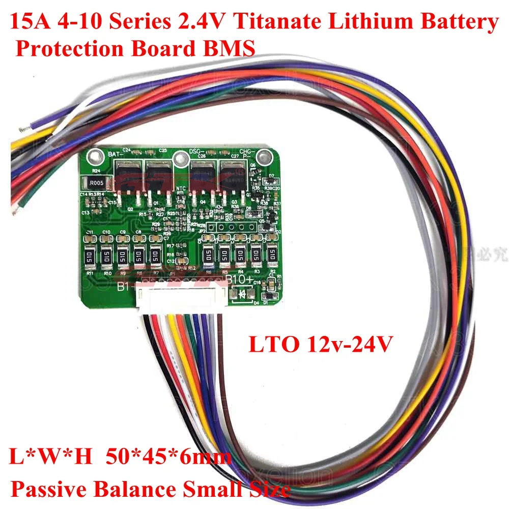 BMS 5S 12v 6s 14,4 v 15A усилитель аккумулятор лто 7s 16,8 v 2,4 v литий-оксид титана плата защиты батареи 15A BMS баланс PCB BMS