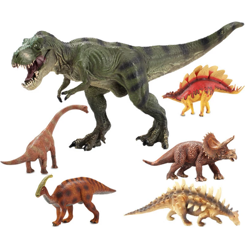 

ZXZ Large Rex Tyrannosaurus Rex Triceratops Brachiosaurus Action Figure Dinosaurs Model Learning Educational Toy Animal Model