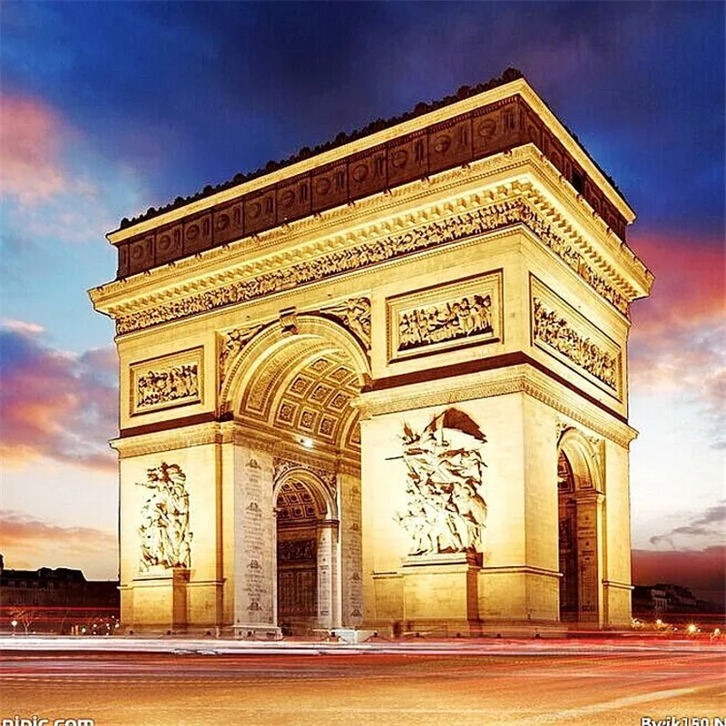Золотые изделия из металла, Парижская Триумфальная арка, модель всемирно известного строительного искусства, украшение, подарки на день рождения, винтажный домашний декор, миниатюры