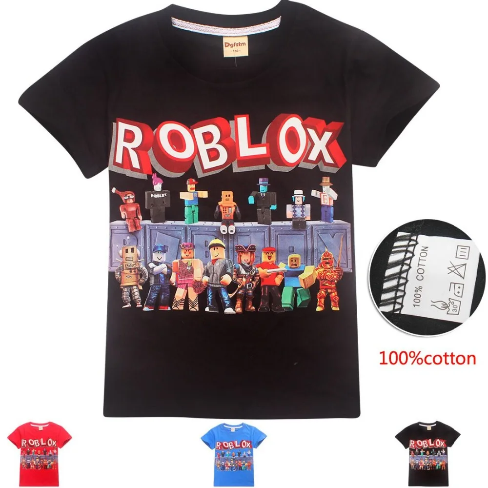 Jogo ROBLOX infantil T-shirt impresso, roupas infantis, moda verão